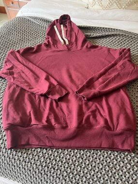 Buffalo David Bitton Maroon Hoodie with Cream drawstrings